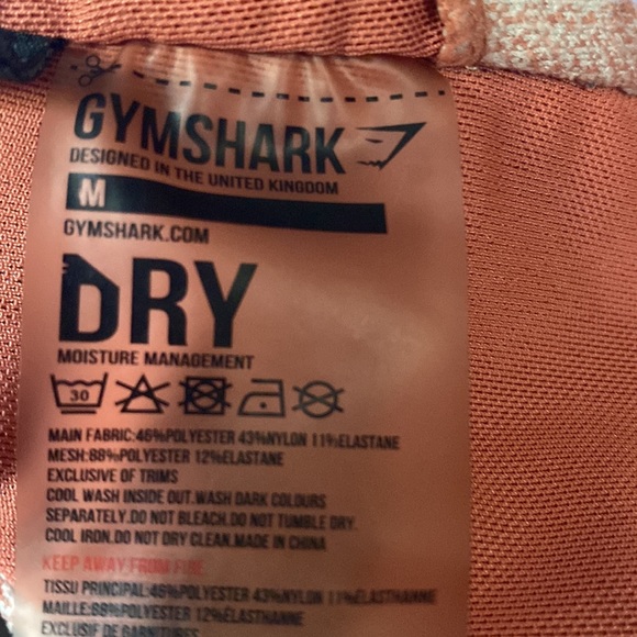 Gymshark Fleur Texture Moroccan Brick Marled Athletic Sports Bra Size Medium EUC - Picture 7 of 7